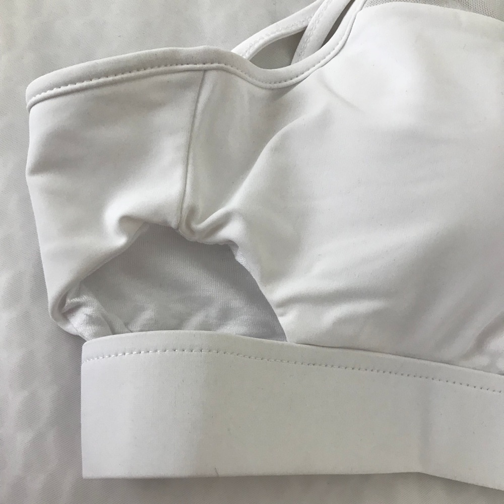 ⭐️Sold⭐️NWT Sam Edelman White Mesh High Neck Bra - Picture 4 of 6